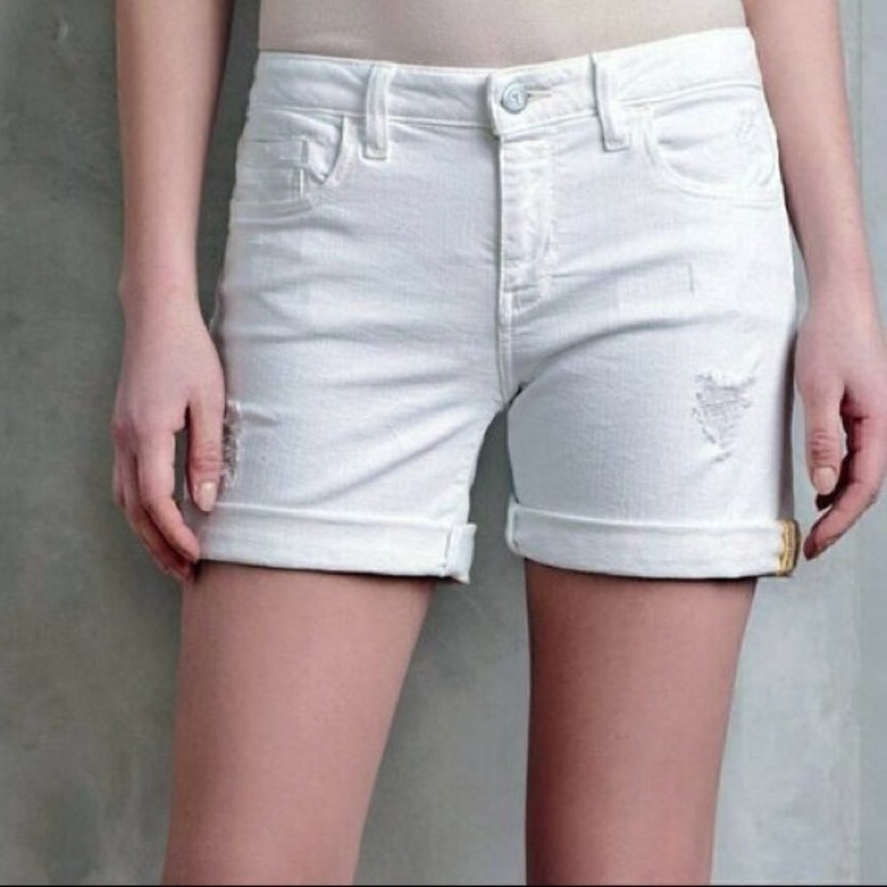 Anthropologie Pilcro Stet White Denim Shorts‎ 28 - Picture 1 of 5